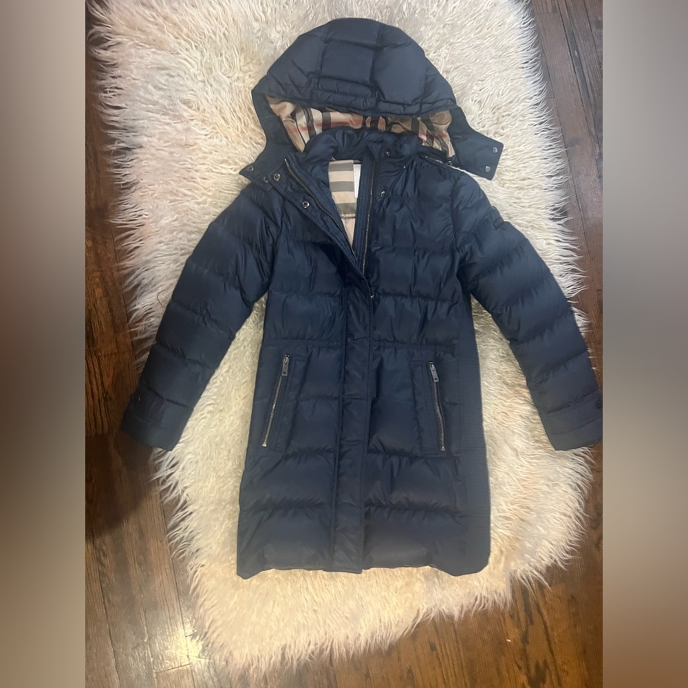 KIDS BLUE BURBERRY COAT